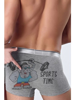 Modacix Fitness Boxer Vücut Geliştirmeci Fil Karikatürlü Erkek Baksır Arkadaşa Hediye Erkek Sevgiliye Hediye