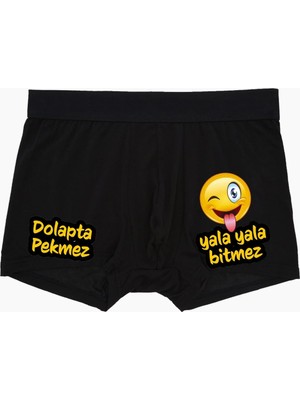 Modacix Siyah Eğenceli Dolapta Pekmez Boxer