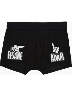 Modacix Efsane Adam Erkek Eğlenceli Boxer Siyah
