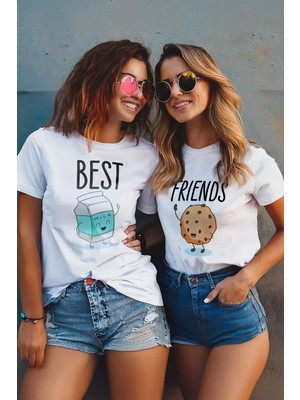 Modacix 2li Dir  Bedenleri Soru Kısmından Yazınız. Sevimli Best Friends Tişört - Sevimli Süt Kurabiye