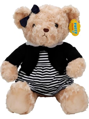 Akıllı Bayi Kıyafetli Peluş Ayı Takım Elbiseli Ayı 37 cm