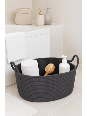 Tr Hasır Jüt Dekoratif Sepet 20X30X50 Cm, Oyuncak, Çamaşır, Banyo, Mutfak ve Düzenleyici Sakla