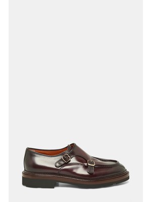 Santoni Santonı Çift Tokalı Deri Loafer