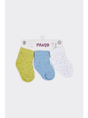 Tr Panço Erkek Bebek Puantiyeli Renkli Soket Çorap