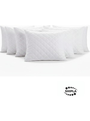 Shipla Home 7 Adet 50X70 cm Kapitone Desenli Fermuarlı Tela Yastık Koruyucu Alez