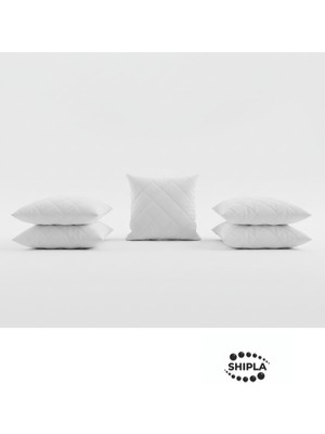 Shipla Home 5 Adet 50X70 cm Kapitone Desenli Fermuarlı Tela Yastık Koruyucu Alez