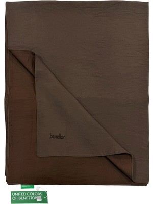 Faral Tekstil Benetton Düz Siena Şal - Kakao