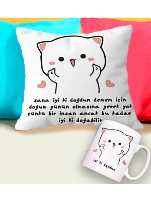 Royal Consept Iyi Ki Doğdun Doğum Günü Yastık & Kupa Hediye Seti