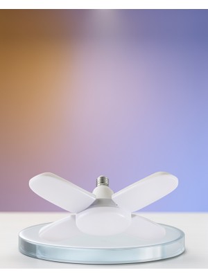 Ecruz 4 Kollu Katlanır LED Ampül 6000 Lumen