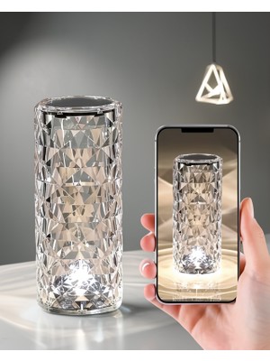 Kristal Masa Lambası Rgb Dokunmatik Kontrollü