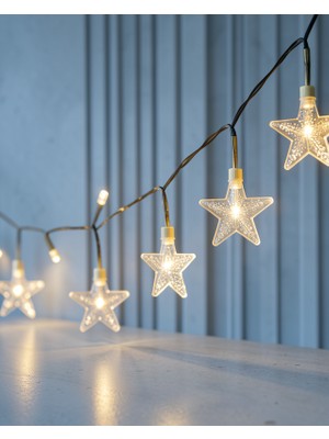 Ecruz 5 Metre Yıldız LED Işık Günışığı Beyaz Iç Mekan