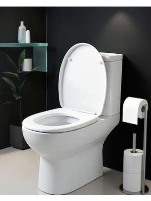 Ecruz Klozet Kapağı Kolay Montaj Universal Uyumlu Standart Boy