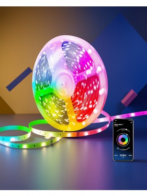 Ecruz 10 Metre Şerit LED Ses Duyarlı USB Beslemeli