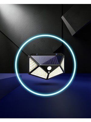 Ecruz Güneş Enerjili Bahçe Lambası 100 LED Pır Sensörlü IP65