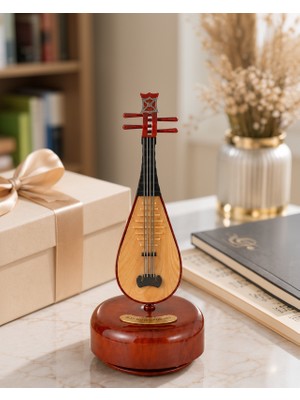 Ecruz Dekoratif Müzik Kutusu Enstrüman Figürlü Melodi Çalan