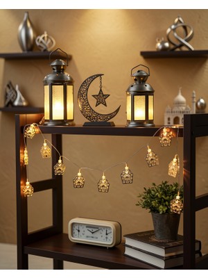 Ecruz Dekoratif LED Işık Cami Figürlü Sıcak Sarı 12 LED