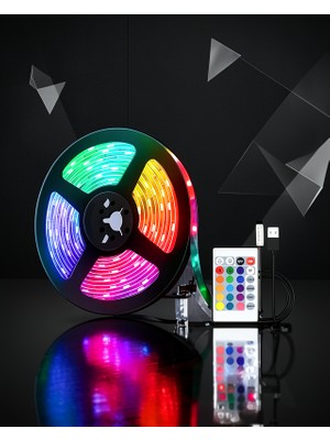 Ecruz LED Şerit Tv Arka Işıklı Ses Sincronize 10 Metre
