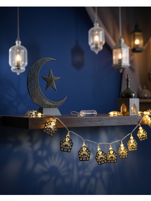 Ecruz LED Işık Zinciri Cami Temalı Pilli 120 LED