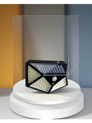 Ecruz 100 LED Güneşli Bahçe Lambası Pır Sensörlü IP65