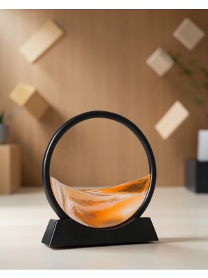 Ecruz 3D LED Işıklı Hareketli Sulu Kum Saati Orta Boy