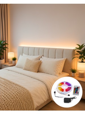 Ecruz 2835 Rgb Şerit LED 5 Metre Uzaktan Kumandalı