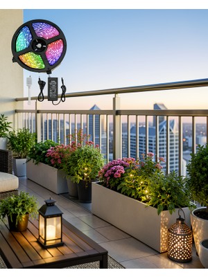 Ecruz LED Şerit Rgb 5 Metre Uzaktan Kontrollü