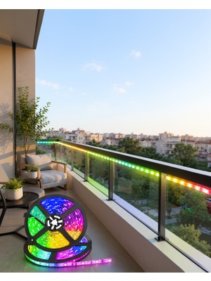 Ecruz 5 Metre Kumandalı Rgb Şerit LED XUCZ5MŞERİTLED-6