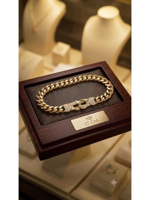 Dolce Queen Kadın Gold Renk Xuping Taş Detaylı Gurmet Zincir Bileklik