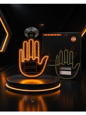 Ecruz El Işareti LED Işık Trafik Güvenliği Için Amber