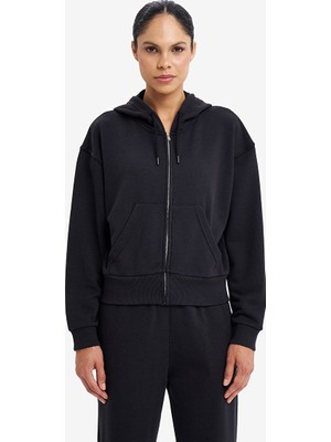 Lescon Siyah Kadın Fermuarlı Kapüşonlu Sweatshirt 26S-2201-26N