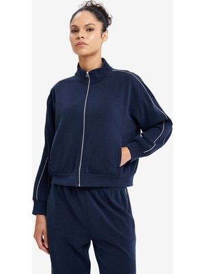 Lescon Lacivert Kadın Fermuarlı Sweatshirt 26N-2113