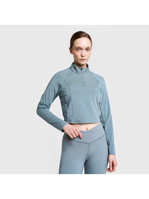Lescon Yeşil Kadın Antrenman Yarım Fermuarlı Sweatshirt 26B-2059