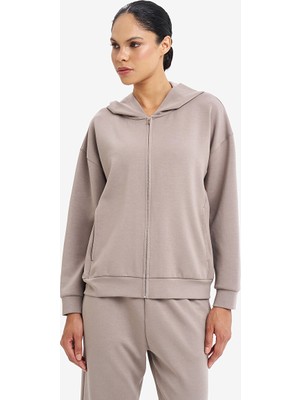 Lescon Vizon Kadın Fermuarlı Kapüşonlu sweatshirt 26S-2221-26N