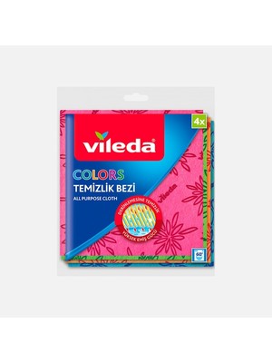 Vileda Colors 4'lü Temizlik Bezi