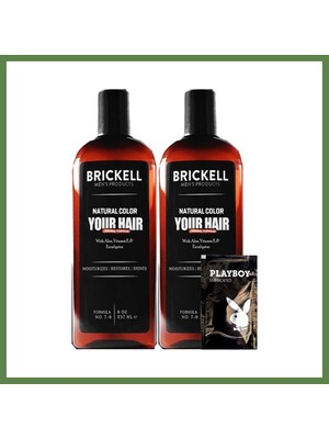 Bezos Brickell Erkeklere Özel SNMP20308 Brickell Anti Beyaz 2 Adet 237 ml Saçsakal Şampuanı + Yanında Jel HB006