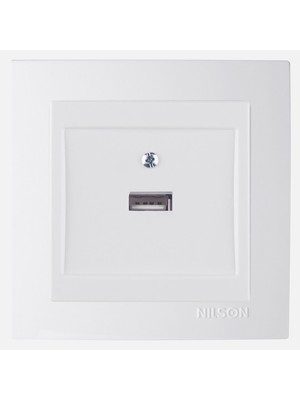 Nilson Touran Beyaz Adaptörlü Tekli USB Priz