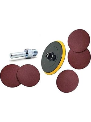 Tr 115 Cırt Taban 5 Adet Cırt Zımpara Spiral Avuç Taşlama Veya Matkap Kullanım Için Adaptör