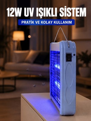 Burada Bulabilirsin 12W Uv Böcek Öldürücü Lamba Elektrikli Sinek Sivrisinek Öldürücü Asılabilir