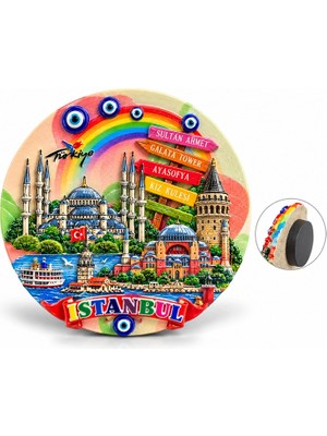 Mep Mep Istanbul Temalı Polyester Magnet ALK5862 Najmaddin Mep Najmaddin