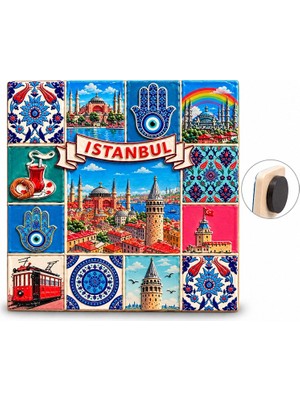 Mep Mep Istanbul Temalı Polyester Magnet ALK5868 Najmaddin Mep Najmaddin