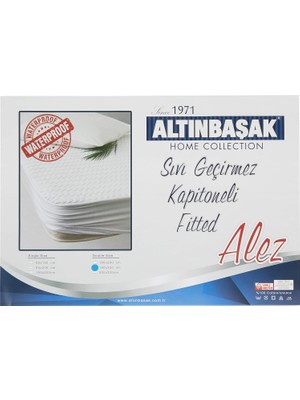 Salmore Kapitone Sıvı Geçirmez Fitted Alez, Yeşil, 180X200