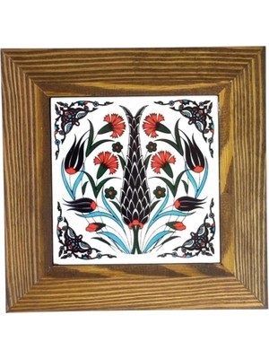 Salmore Ahşap Çerçeveli Dekoratif Seramik Tablo. SRMK-2024120