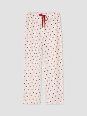 LC Waikiki Lcw Dream Bej Beli Lastikli Desenli Kadın Pijama Alt