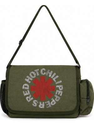 Sevbano Red Hot Chili Peppers Rock Metal Müzik Grubu Baskılı Okul, Spor, Ofis Çok Amaçlı Postacı Çantası