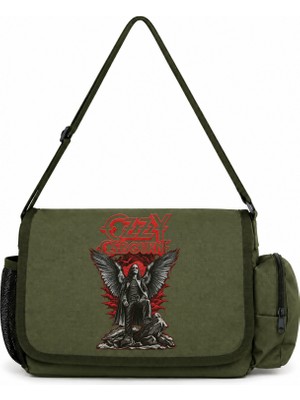 Sevbano Ozzy Osbourne Black Sabbath Rock Metal Şarkıcı Baskılı Okul, Spor, Ofis Çok Amaçlı Postacı Çantası