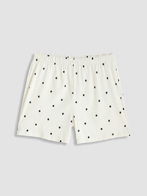LC Waikiki Lcw Dream Ekru Puantiyeli Kadın Şort Pijama Alt
