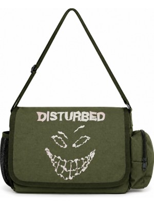 Sevbano Disturbed Rock Metal Müzik Grubu Baskılı Okul, Spor, Ofis Çok Amaçlı Postacı Çantası