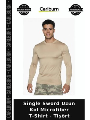 Carlburn Single Sword Uzun Kol Microfiber T-Shirt - Tişört Kombin Parçası Askeri Giyim Kışlık Üst