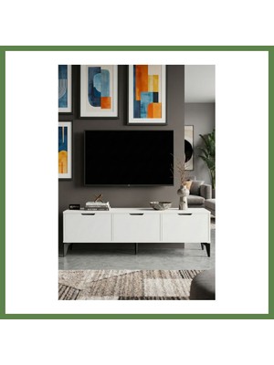 Bezos Royal Tv Sehpası Suntalam Beyaz 160X35 HB006