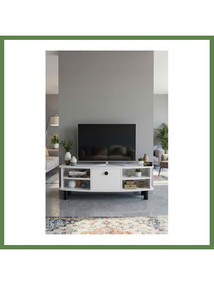 Bezos Vienna Tv Sehpası Suntalam Beyaz 136X44 cm HB006